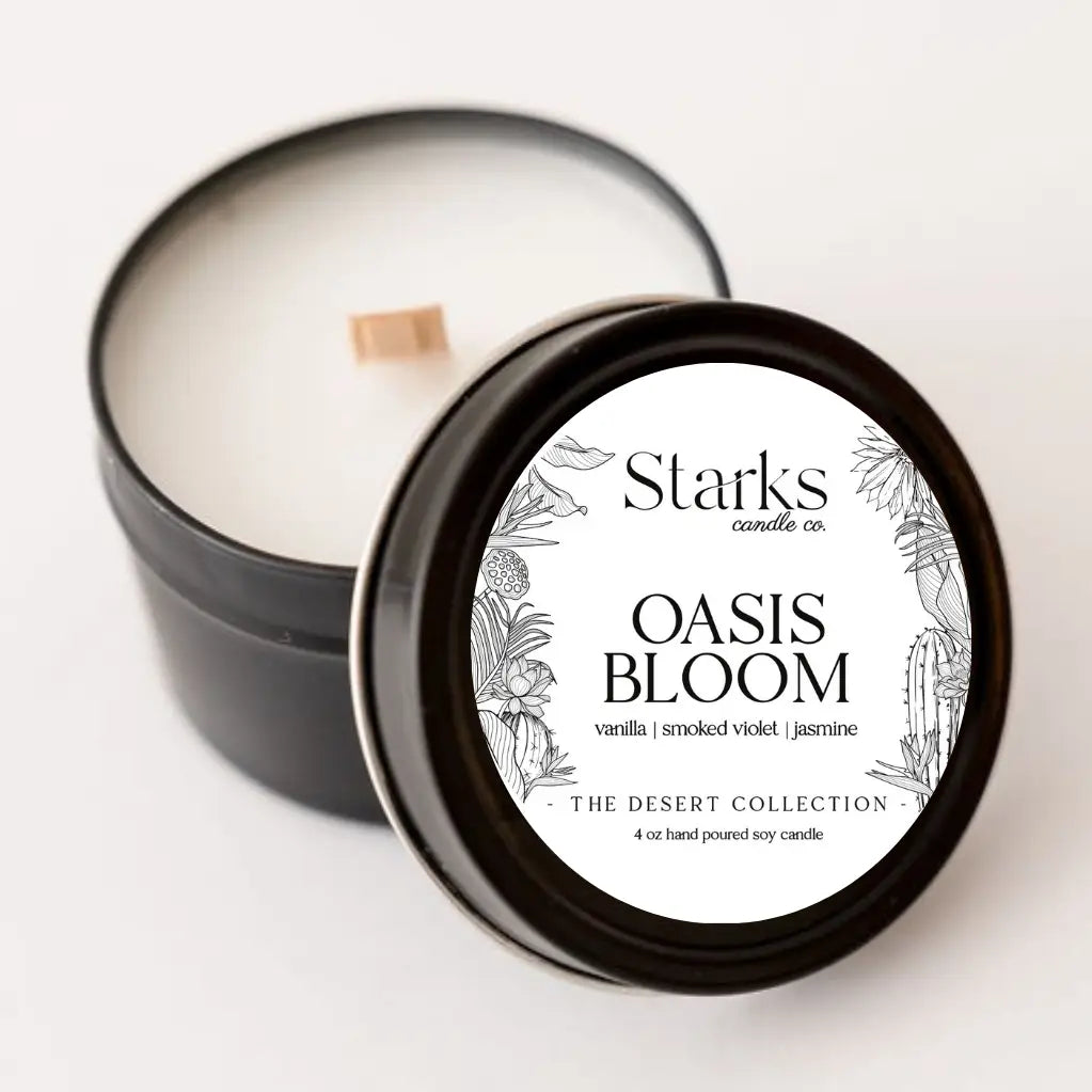 Oasis Bloom Soy Candle | Pistachio, Fig & Clove | Starks Candle Co.